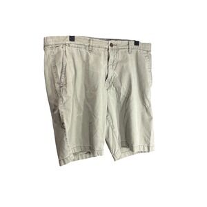 H M Mens Chino Shorts Olive Green Size 36 Flat Front Casual Summer